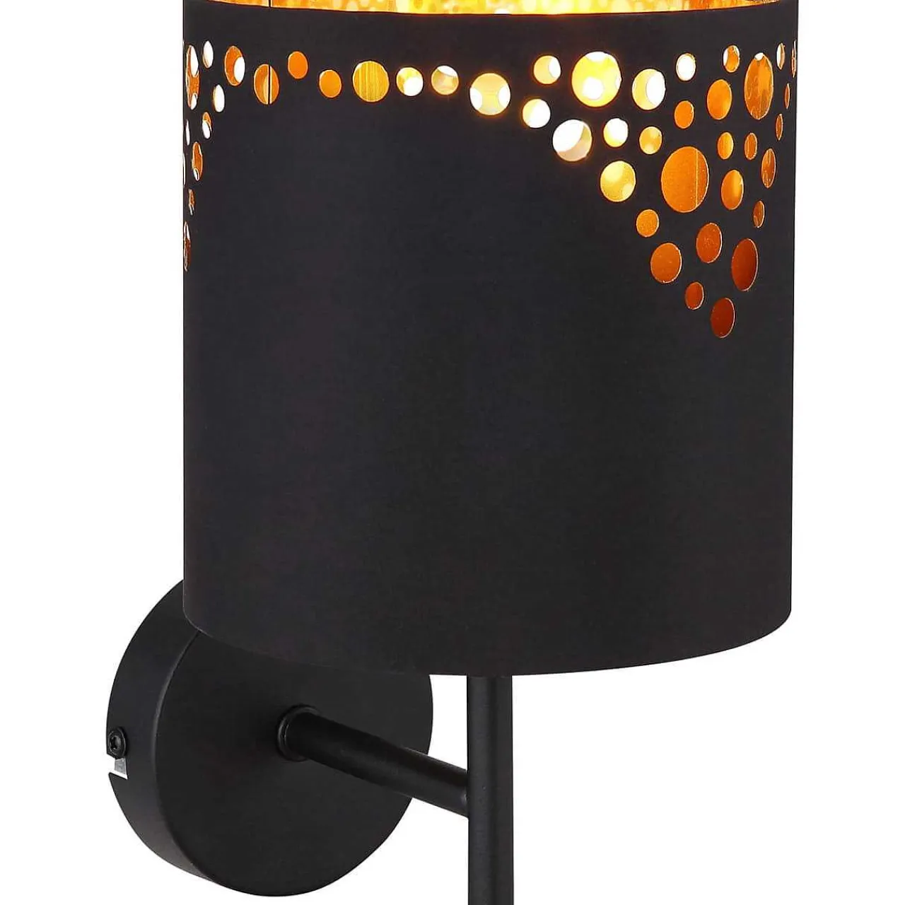 mutoni light Wandleuchte Ingeborg Metall Schwarz Matt 1Xe14 Led> Led-Wandleuchten