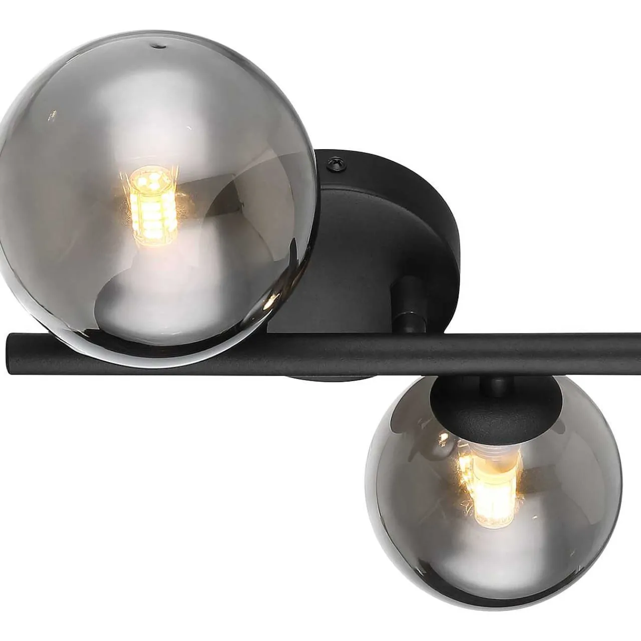 mutoni light Wandleuchte Riha Metall Schwarz Matt 2Xg9 Led> Led-Wandleuchten