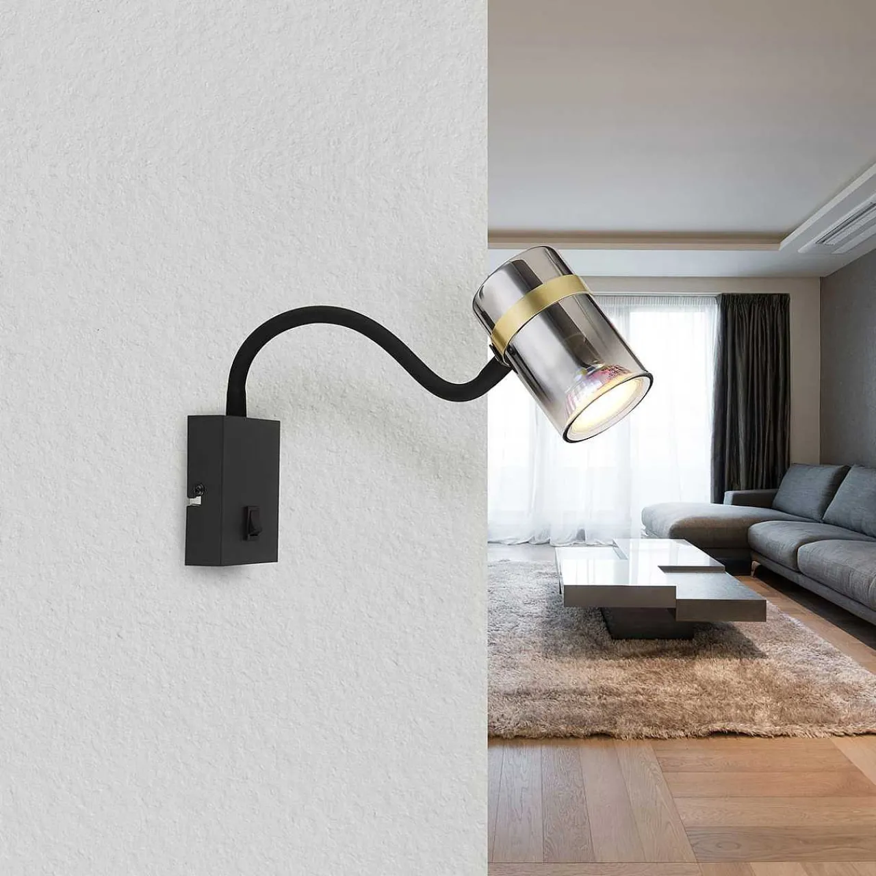 mutoni light Wandleuchte Trabby Metall Schwarz Matt 1Xgu10> Wandleuchten
