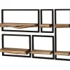 mutoni industrial Wandregal Edge Akazie Natur (5Er-Set)> Regale