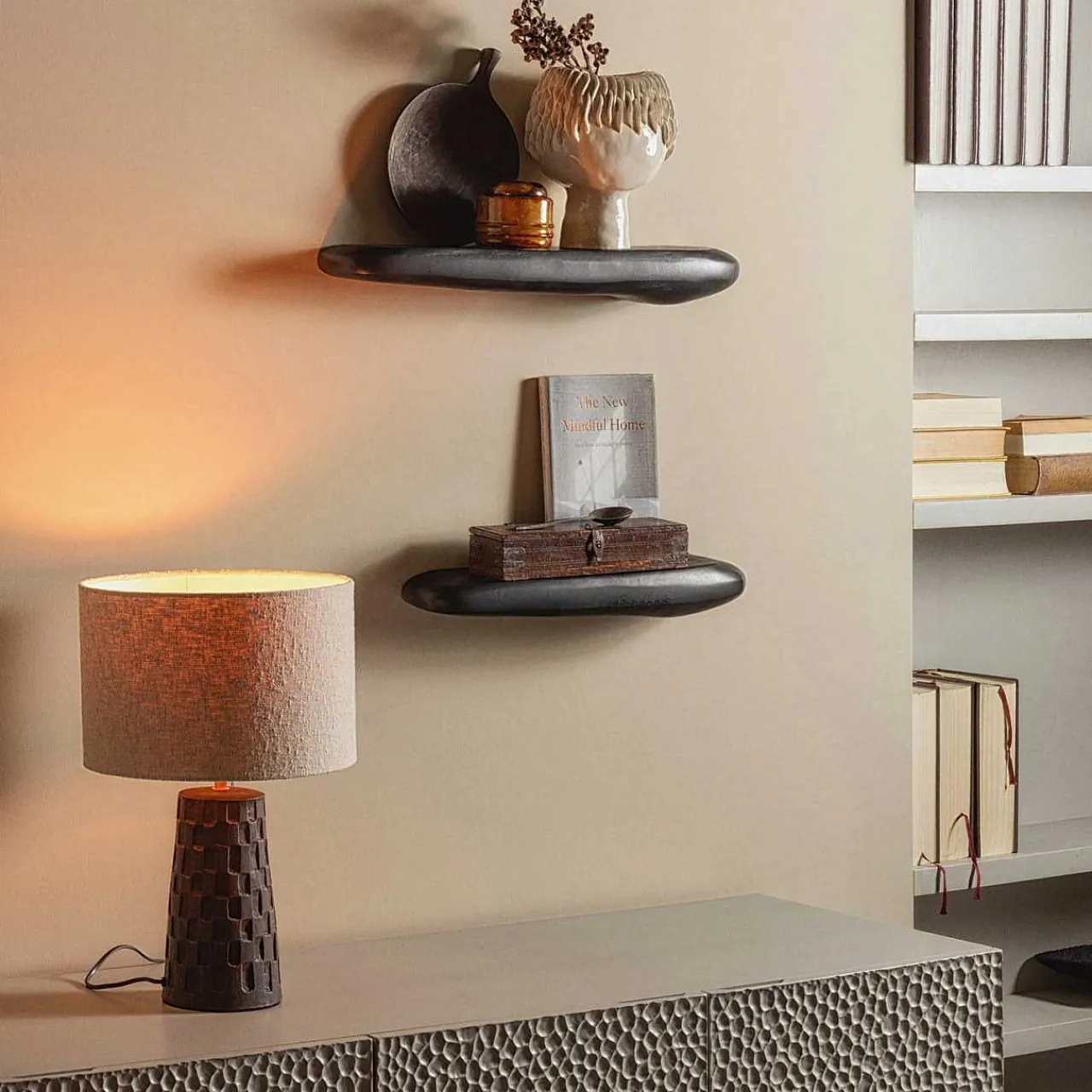 mutoni living Wandregal Rock Schwarz 60> Regale