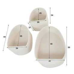 mutoni industrial Wandregal Stone (3Er-Set)> Regale