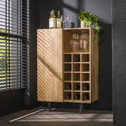 mutoni industrial Weinschrank Block Akazie Natur 80X120><noscript><img width=