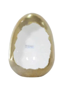 mutoni vintage Windlicht Egg Gold-Weiss 28> Windlichter & Teelichthalter