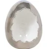 mutoni vintage Windlicht Egg Silber-Weiss 15> Windlichter & Teelichthalter