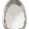 mutoni vintage Windlicht Egg Silber-Weiss 30> Windlichter & Teelichthalter
