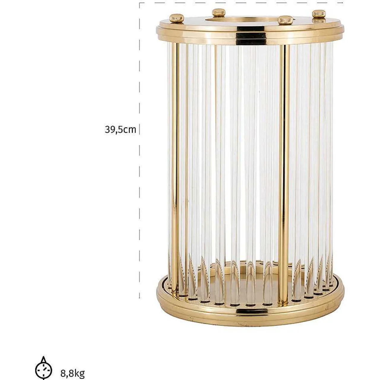 Richmond Interiors Windlicht Elwyn Gold 40> Windlichter & Teelichthalter