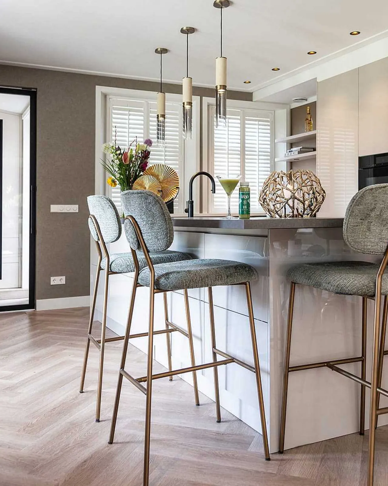 Richmond Interiors Windlicht Jaimy Gold 27> Windlichter & Teelichthalter