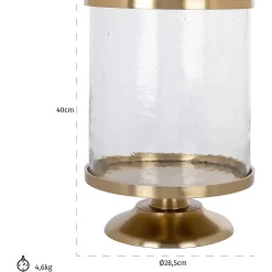 Richmond Interiors Windlicht Jaysin Gold 40> Windlichter & Teelichthalter