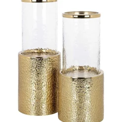 Richmond Interiors Windlicht Marlou Gold 36> Windlichter & Teelichthalter