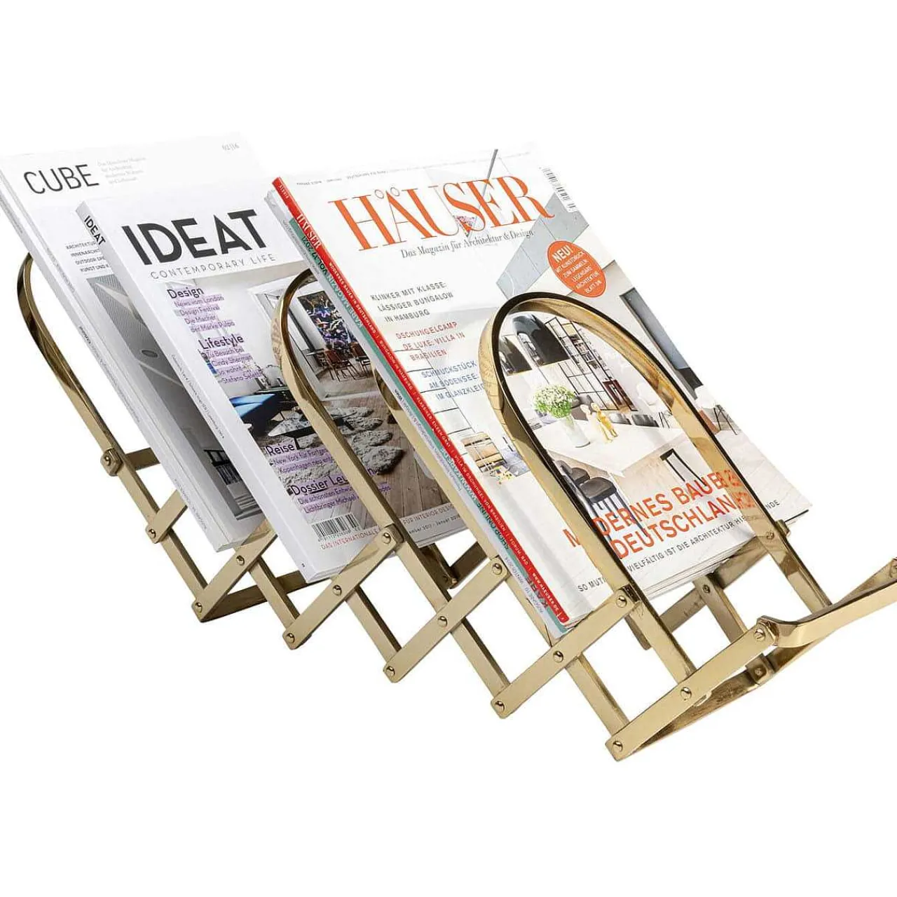 KARE Design Zeitungsständer Flex Gold> Zeitungsständer